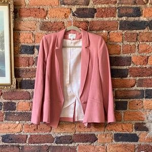 Sezane pink silk blazer